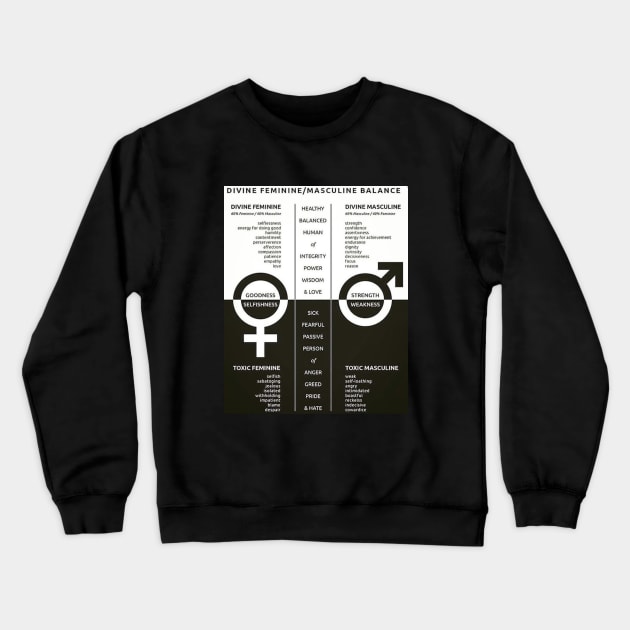 Divine Balance Crewneck Sweatshirt by BenjiRetroWave